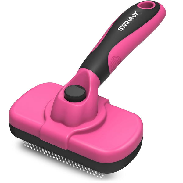 Swihauk Self Cleaning Slicker Brush - Skin Friendly Deshedding Grooming Tool for Dogs & Cats, Suitable for Shedding & Haired Pets, with Pet Supplies Accessories, Blue10