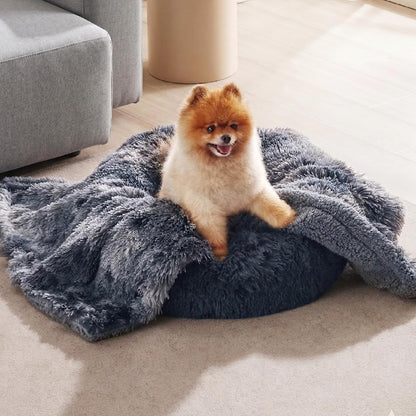 Bedsure Waterproof Dog Blanket for Small Dogs Cats Fluffy Faux Fur, 30X40 | Plush Fuzzy Reversible Pet Blankets for Couch and Dog Bed, Soft Calming Throw Cat Puppy Blanket Washable, Dog Gift, Brown23