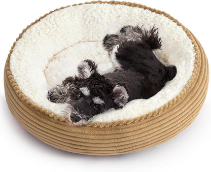 Love'S Cabin round Donut Cat and Dog Cushion Bed, 20In Bed for Cats or Small Dogs, Anti-Slip & Water-Resistant Bottom, Super Soft Durable Fabric Pet Beds, Washable Luxury Cat & Dog Bed Gray24