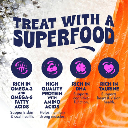 Finfare Freeze Dried Cat Food Toppers, Salmon Sprinkles, Grain Free Meal Toppers for Cats to Support Taste & Nutrition - High Protein & Omega-3S, Crafted in USA, 1.3Oz4