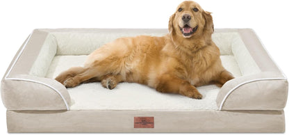 Comfort Expression Orthopedic Dog Bed for Extra Large Dogs with Bolster | Waterproof Dog Couch Bed with Washable Cover & Non-Slip Bottom, Supportive Egg Crate Foam XL Pet Bed, 42X30 Inch27