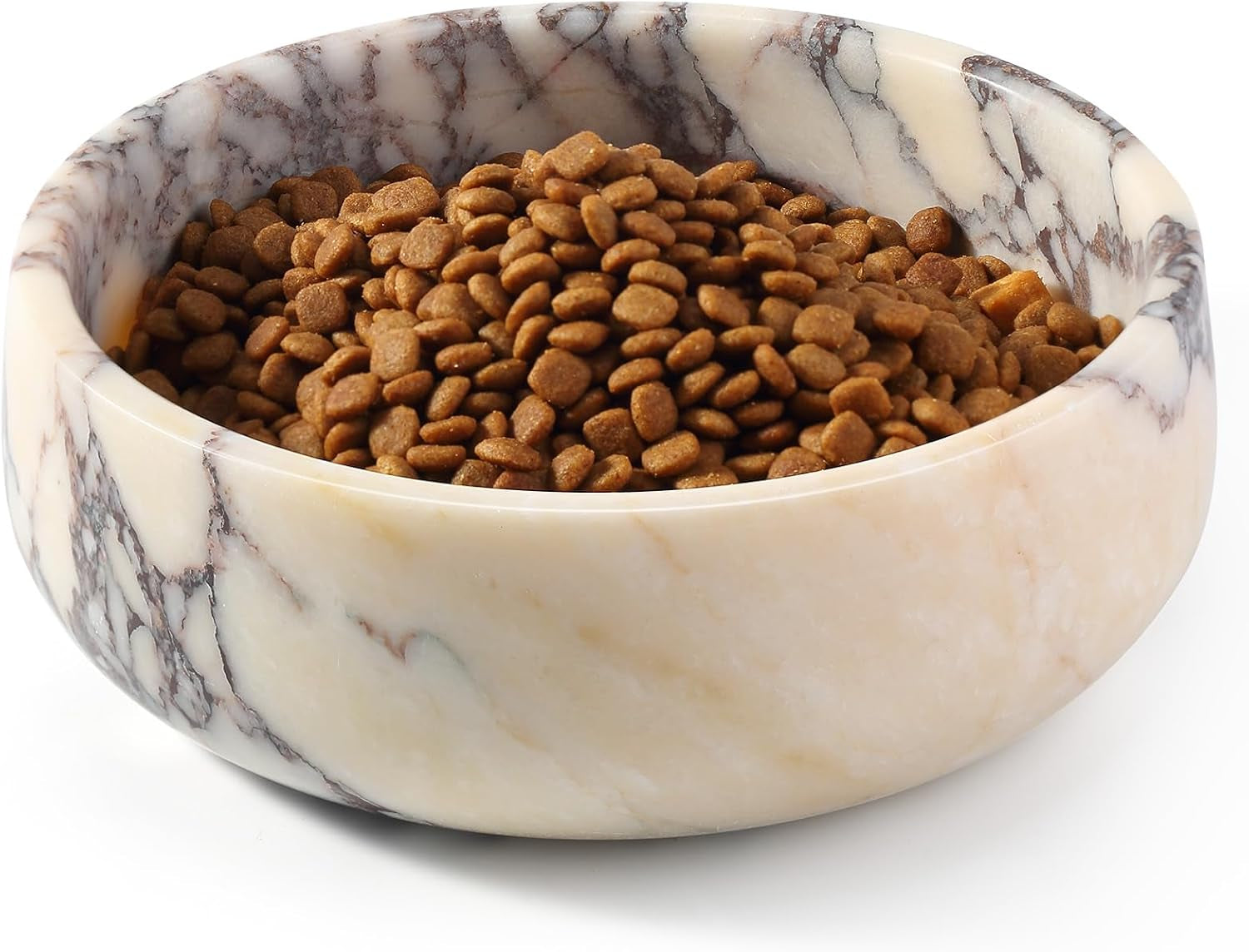 white-marble-dog-bowls-non-slip-dog-food-water-bowl-small-heavy-duty-pet-bowl-for-cats-and-medium-dogs-weighted-african-natural-marble-holds-4-cups5lbs