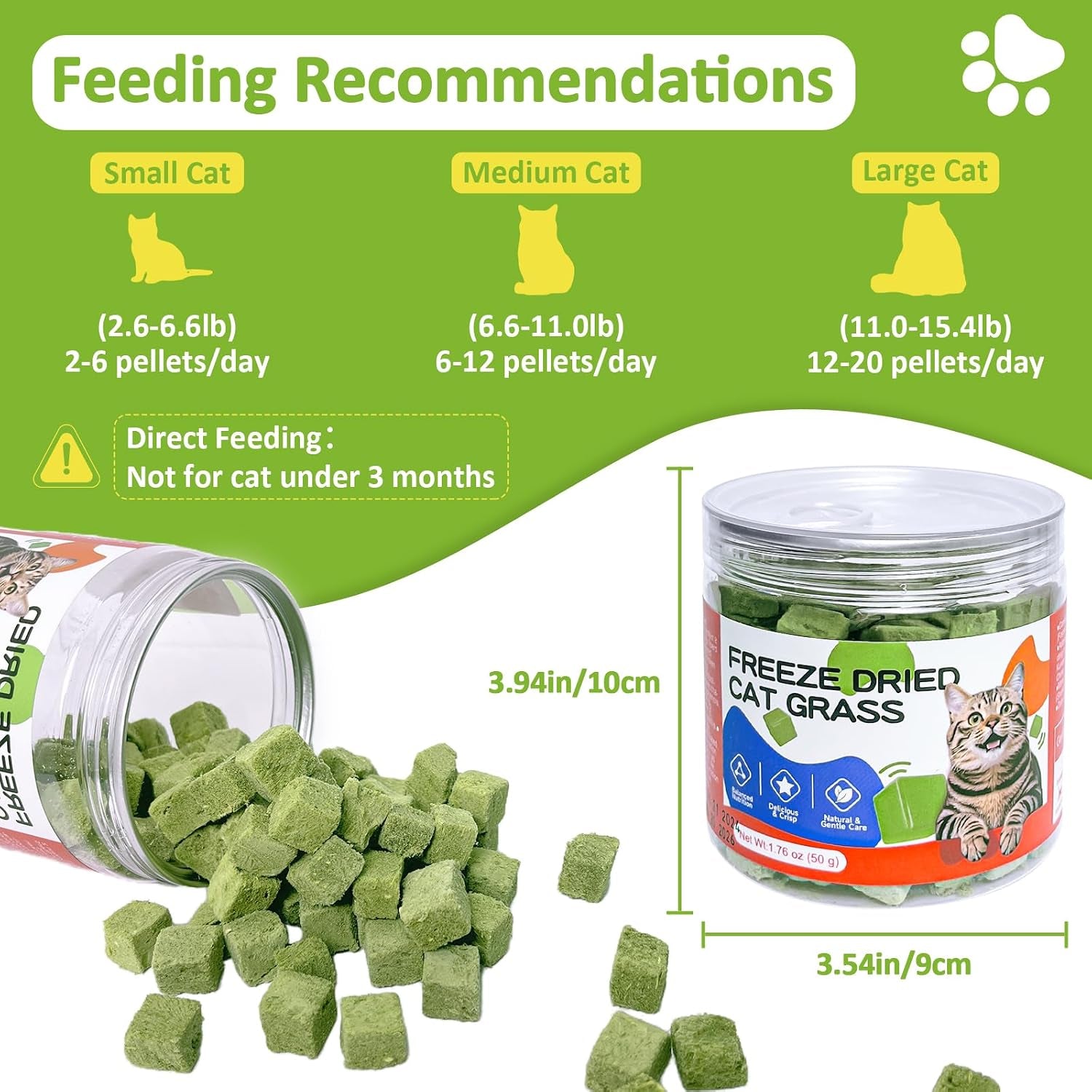 freeze-dried-cat-grass-treats-with-premium-gourmet-blend-natural-hairball-control-gut-health-support-for-cats-chicken-breast-formula-1-76-oz