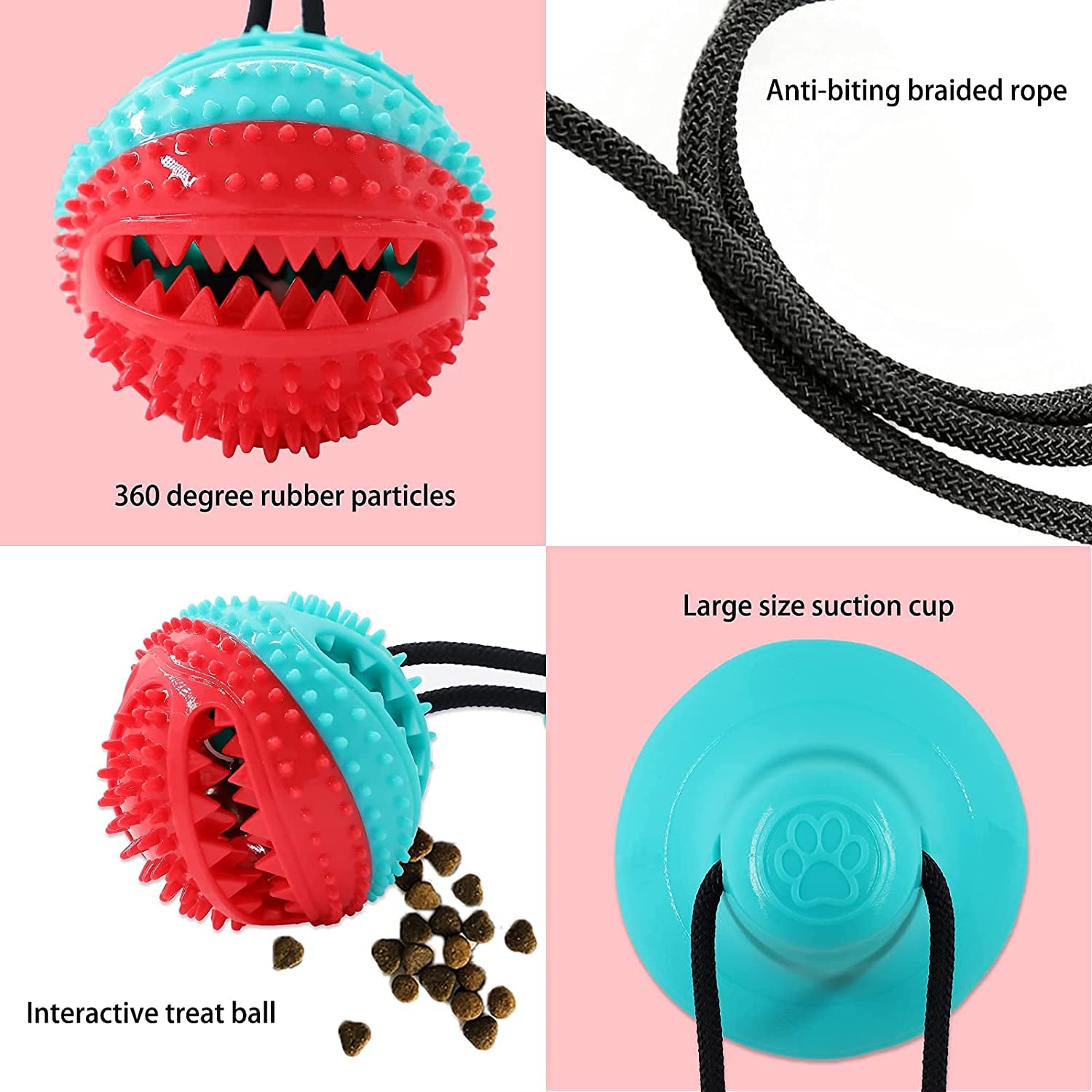 askhald-dog-toys-chew-toys-for-aggressive-chewers-puppy-training-treats-teething-rope-toys-for-boredom-dog-puzzle-treat-food-dispensing-ball-toys-for-puppies-teething-blue