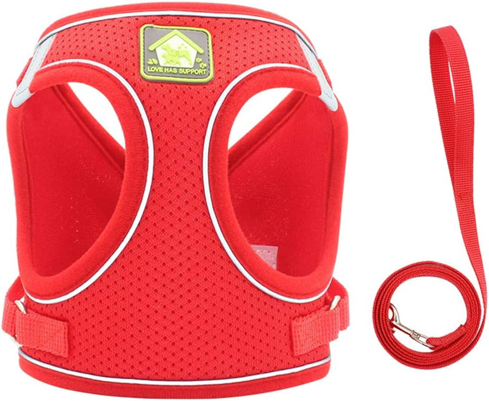 feimax-dog-harness-and-leash-set-no-pull-breathable-soft-mesh-puppy-vest-harness-reflective-adjustable-pet-harnesses-for-small-medium-dogs-and-cats-outdoor-easy-control-for-walking