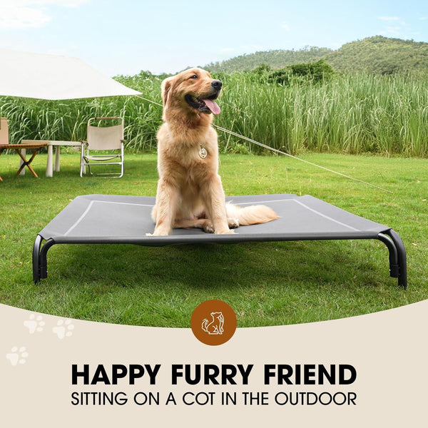 Czpalo Outdoor Elevated Dog Bed for Large Sized Dogs, No-Tool Assembly. | Raised Design Promotes Airflow. Tool-Free Assembly, Easy-To-Clean Mesh, Portable, with Anti-Skid Feet. Indoor/Outdoor Use.2