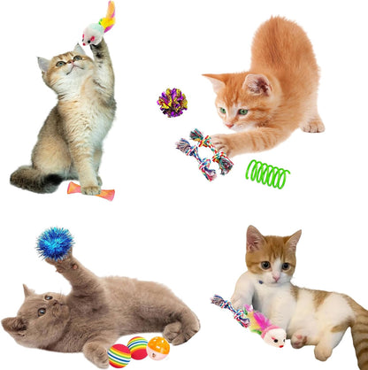 46 PCS Cat Toys for Indoor Cats, Kitten Toys with Cat Spring Toy, Mint Catnip with Crinkle Mouse Ball for Indoor Cats Kittens Exercise9