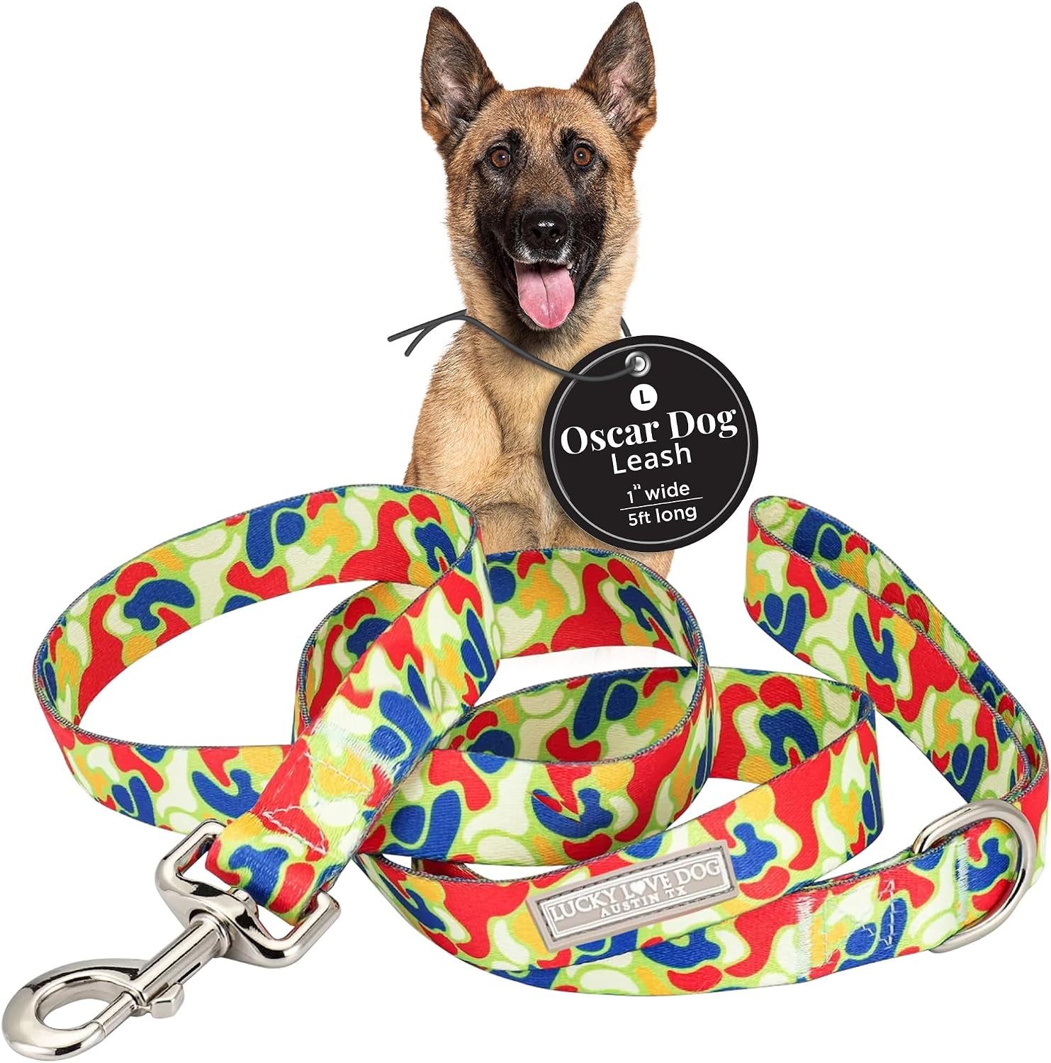 lucky-love-dog-leash-beautiful-vivid-patterns-durable-long-lasting-blackbird-large