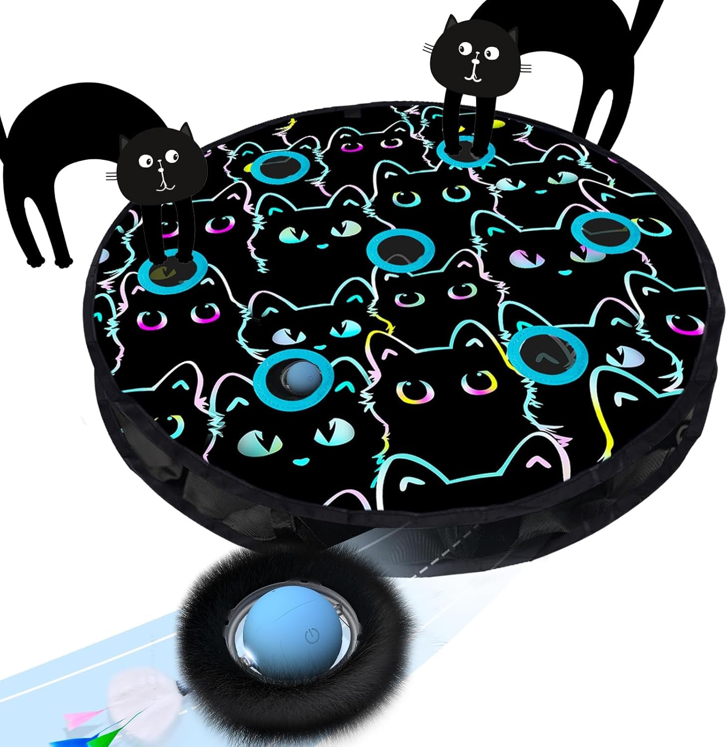 orsda-cat-toys-interactive-fast-rolling-ball-in-pouch-hide-and-seek-for-indoor-cats-motion-chirping-activated-moving-ball-7-holes-mat-mouse-catching-game