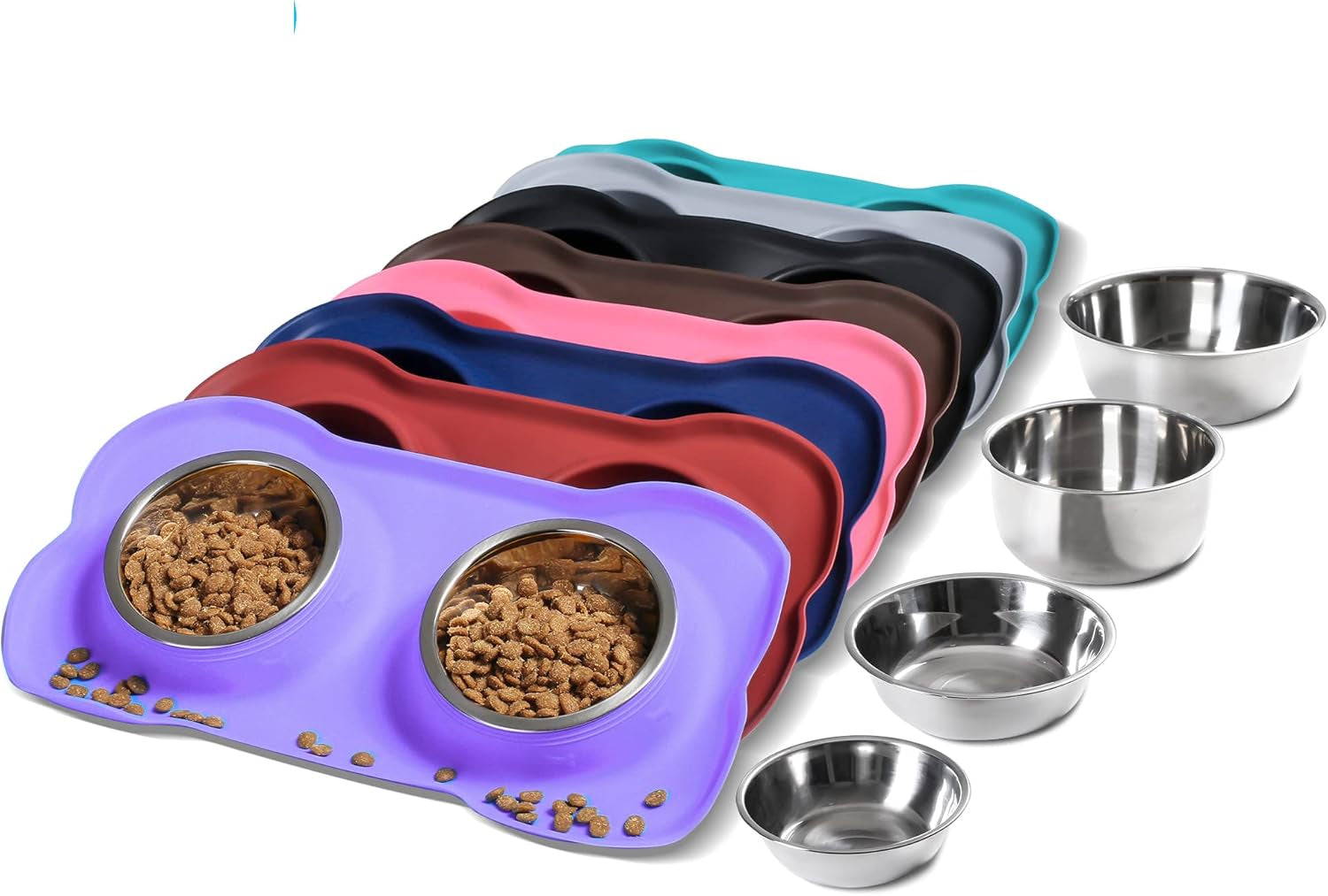 hubulk-pet-dog-bowls-2-stainless-steel-dog-bowl-with-no-spill-non-skid-silicone-mat-pet-food-scoop-water-and-food-feeder-bowls-for-feeding-small-medium-large-dogs-cats-puppies-s-pink