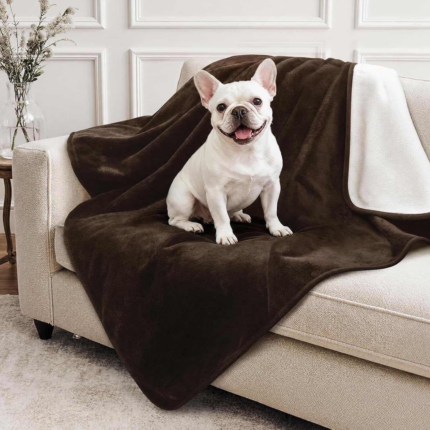 loobani-waterproof-blanket-for-bed-soft-flannel-twin-bed-blanket-60-x-80-dog-pet-blankets-for-large-dogs-reversible-spill-proof-throw-for-couch-cover-movie-time-camping-travel-noise-free-grey
