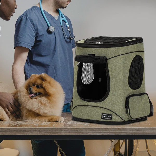 Petsfit Pet Backpack Carrier with Upgrade Waist Cushion Design to Better Fit the Waist, Suitable for Small and Medium Dogs Cats, and Rabbits up to 18 Pounds8