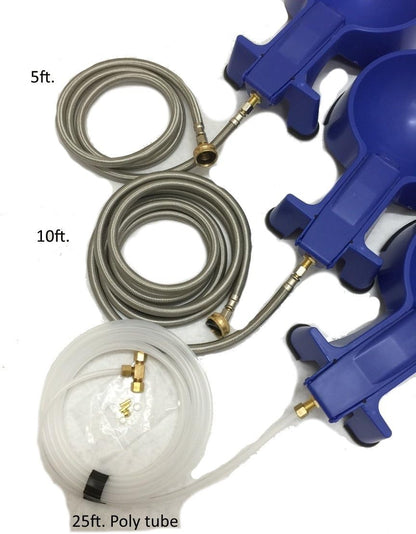 The Easy-Clean Auto-Fill Water Bowl for Dog with (5-Foot) Long Stainless Steel Hose, 32 Ounces,Blue2