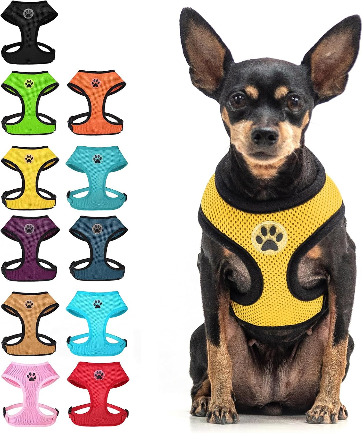 bingpet-small-dog-harness-no-pull-dog-harness-small-sized-dogs-soft-light-breathable-mesh-puppy-vest-with-safety-buckle-adjustable-step-in-pet-harnesses-for-easy-walking-running-training