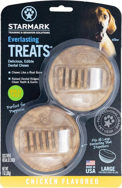 Starmark Everlasting Treats Dental Chews Large, 2 Count (Pack of 1), Chicken Flavored2