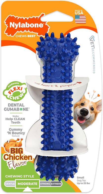 Nylabone Flexi Chew Dental Gumabone Dog Chew Toy, Chicken Flavor, Small | Dog Toys for Small Dogs up to 25 Lbs, Teeth-Cleaning Textures, Flexible Material, Gentle on Teeth, Great for Seniors9