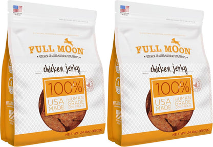 Full Moon Chicken Jerky Healthy All Natural Dog Treats Human Grade Made in USA Grain Free, 1.5 Pound (Pack of 1)8