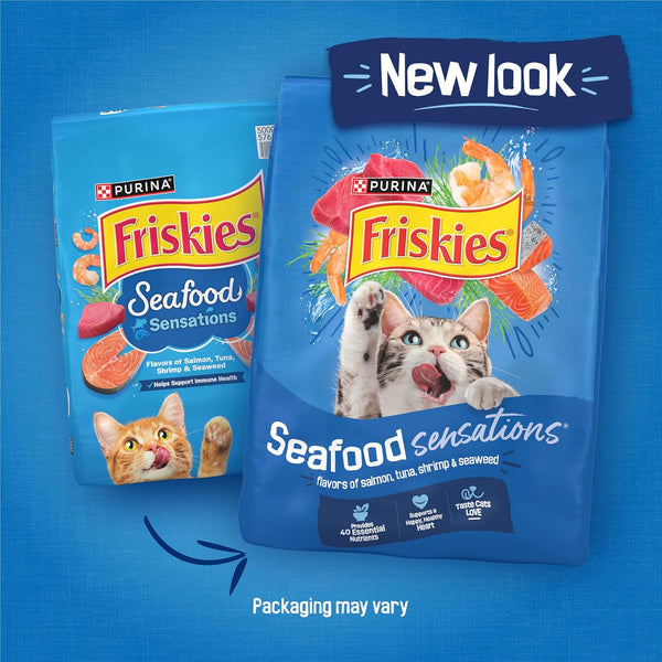 Purina Friskies Dry Cat Food Seafood Sensations with Salmon, Tuna, and Shrimp Flavors - 22 Lb. Bag2