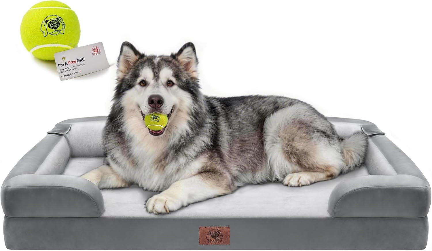 waterproof-orthopedic-dog-bed-for-extra-large-sized-dogs-memory-foam-pet-bed-sofa-with-bolster-dog-couch-with-washable-cover-non-slip-bottom-42x30-inch-grey