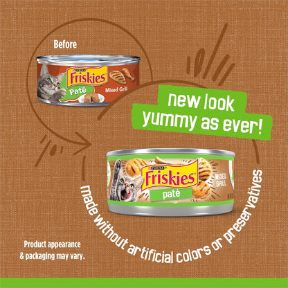 Purina Friskies Wet Cat Food, Pate Mixed Grill - (Pack of 24) 5.5 Oz. Cans2