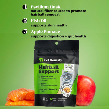 Cat Hairball Remedy Treats - Dual Texture Crunchy Creamy Hairball Treatment for Cats, Furball Relief Control Supplement with Fiber, Fish Oil for Indoor Cats Skin Coat Digestion (30-Day Supply)3