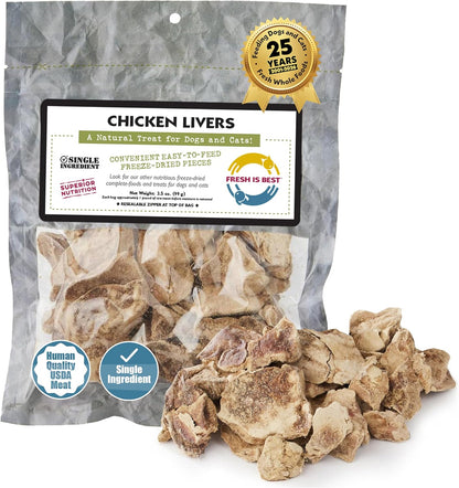 Fresh Is Best Freeze Dried Dog Treats - Raw Freeze Dried Chicken Breast for Dogs & Cats - Healthy Dog Training Treats in Resealable Zipper Bag - High-Protein Single Ingredient - Made in the USA10