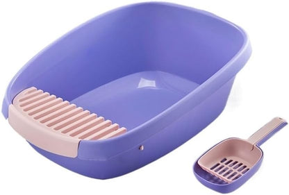 Pet Supplies, Enclosed Cat Litter Box for Large Cats, High Sided XL with Scoop(Green,Medium)8