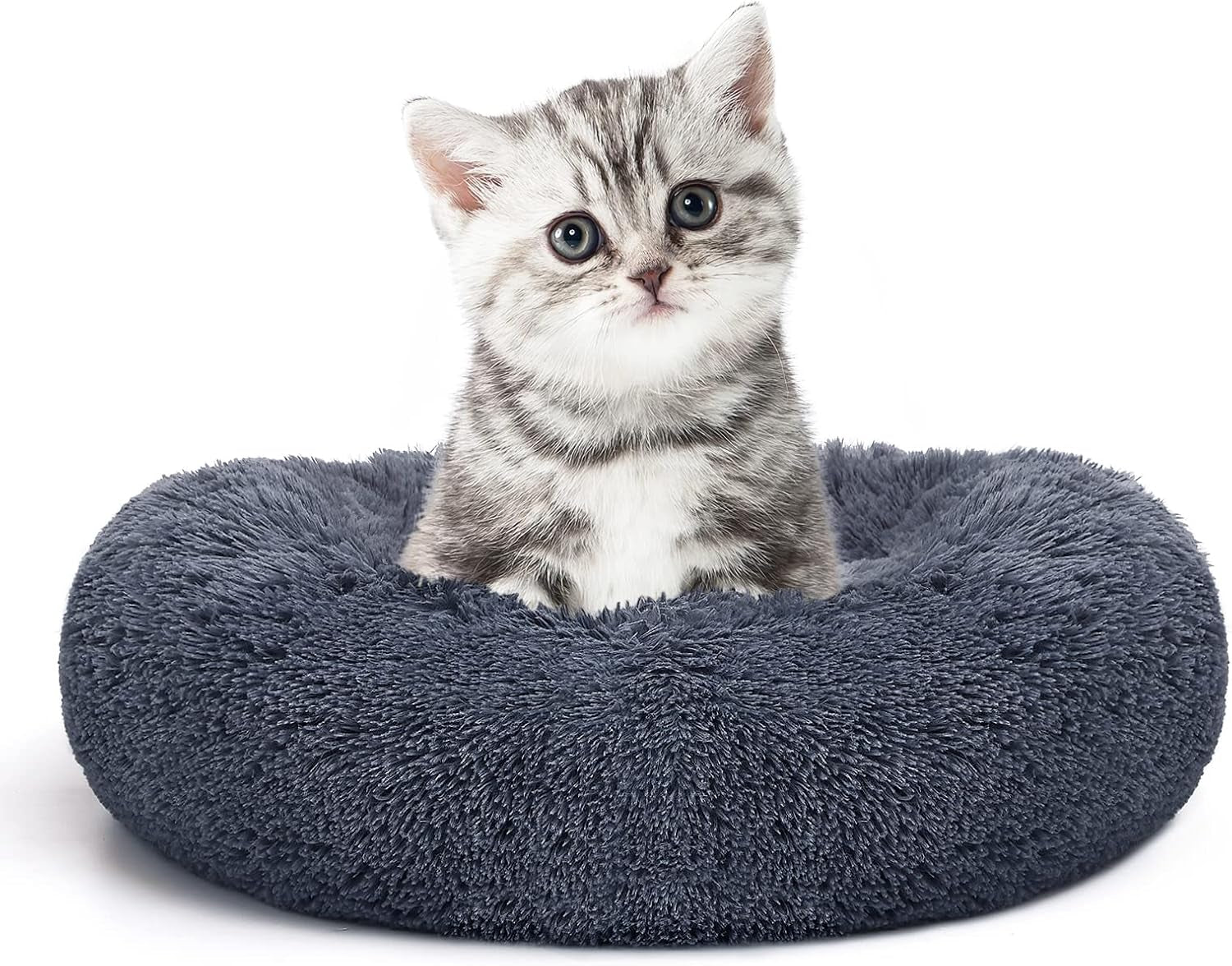 mixjoy-orthopedic-dog-bed-comfortable-donut-cuddler-round-pet-beds-ultra-soft-washable-dog-and-cat-cushion-20-23-30-23-brown