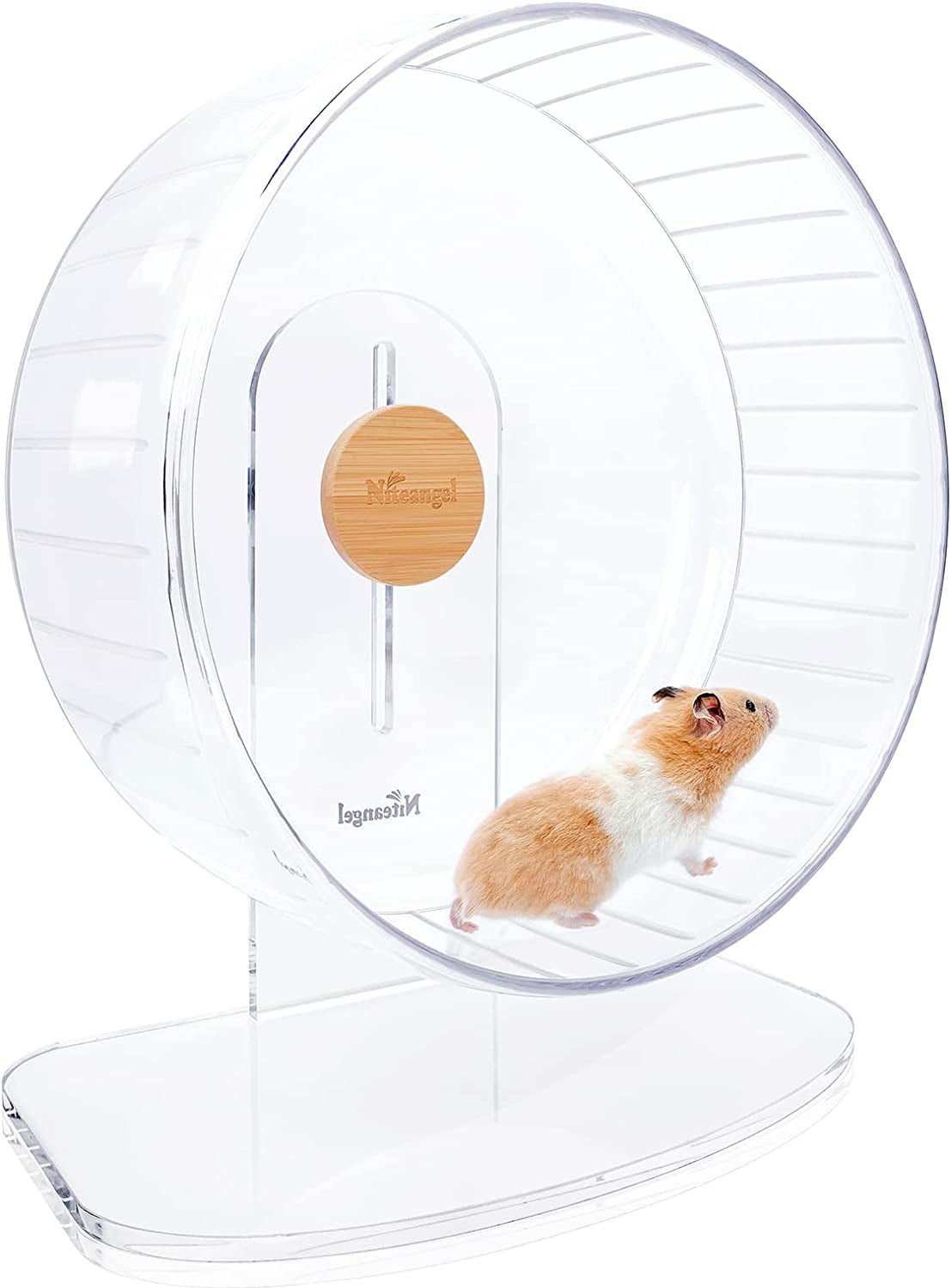 niteangel-super-silent-hamster-exercise-wheels-quiet-10-inch-running-wheel-can-10-6-13-4-adjustable-height-no-bend-back-spinner-running-for-dwarf-syrian-hamster-gerbils-mice-or-other-small-animal