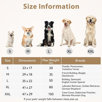 JOEJOY Orthopedic XL Dog Bed for Large Dogs, Waterproof Dog Bed for Crate with Washable Removable Cover, Extra Thick Egg-Crate Memory Foam Pet Beds, Grey, 41"X27"7