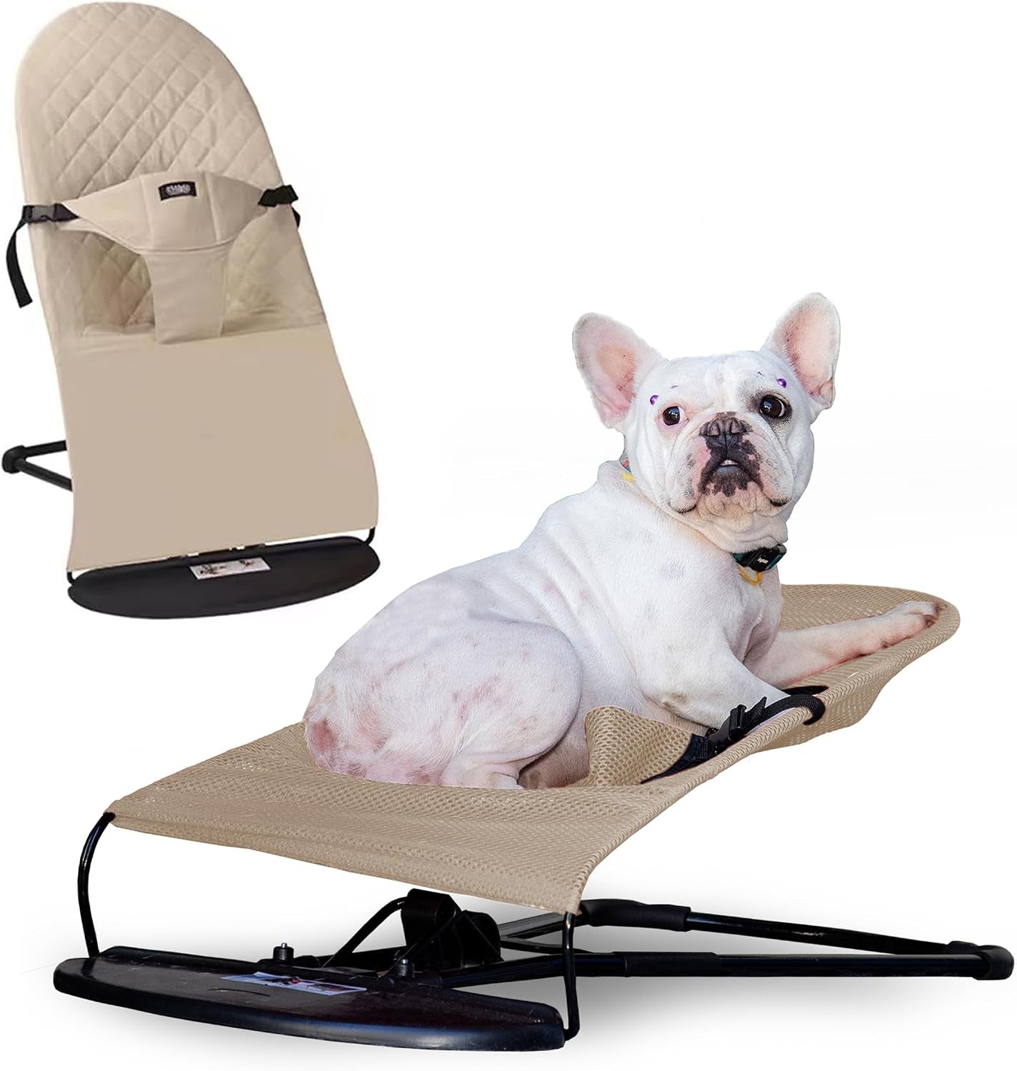 cat-dog-rocking-chair-bouncer-bed-for-frenchie-french-bulldog-lounge-outdoor-portable-foldable-pet-furniture-adjustable-height-breathable-mesh-safety-harness-for-small-animals-puppies