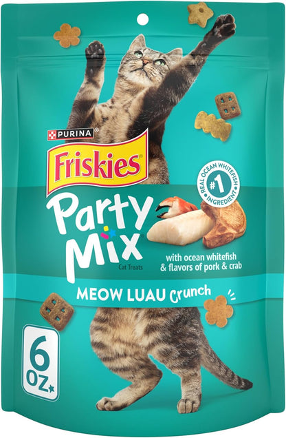 Purina Friskies Cat Treats, Party Mix Meow Luau Crunch - (Pack of 10) 2.1 Oz. Pouches13
