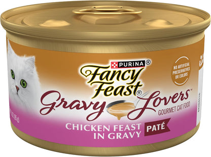 Purina Fancy Feast Gravy Lovers Chicken Feast Pate in Wet Cat Food Gravy - (Pack of 24) 3 Oz. Cans1