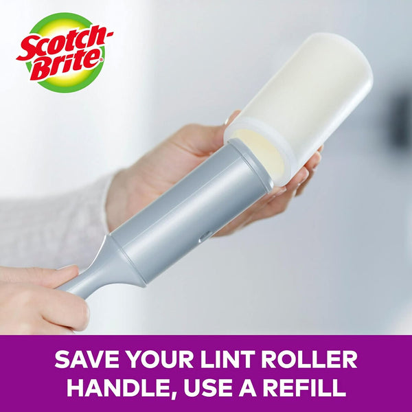 Scotch-Brite Pet Extra Sticky Lint Rollers 4 Rollers 48 Sheets per Roller 192 Sheets Total5