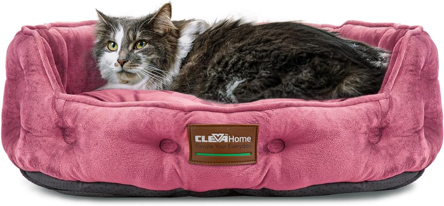 clevahome-cat-dog-bed-for-small-pets-up-to-15lbs-round-cat-beds-for-indoor-cats-machine-washable-comfortable-pet-bed-for-puppy-and-kitten-with-non-slip-bottom-plum-pink