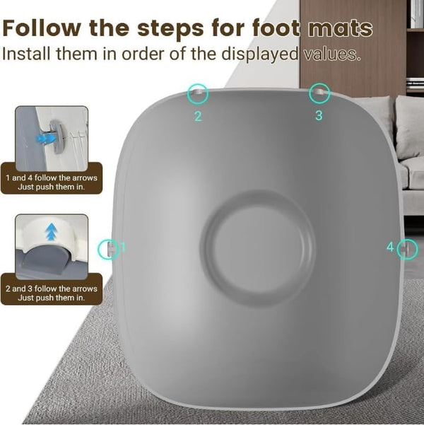 Silicone Litter Pad Accessory anti Bite Leakproof anti Scratch Replacement Easy to Clean for Automatic Cat Parts 19.49X15.75X0.39Inch3