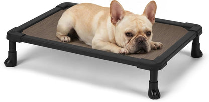 Veehoo Elevated Dog Bed Small, Chew Proof Dog Bed Pre-Assembled, 24" X 17" | Cooling Raised Dog Bed, Indestructible Dog Bed for Crate, Non-Slip Feet, Breathbale Teslin Mesh, Indoor Outdoor Use, Black8
