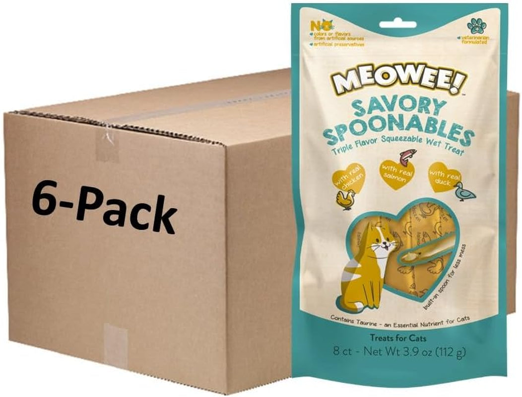 meowee-savory-spoonables-variety-pack-12-count-tube-triple-flavor-squeezable-lickable-wet-treats-for-cats-with-built-in-spoon-for-less-mess