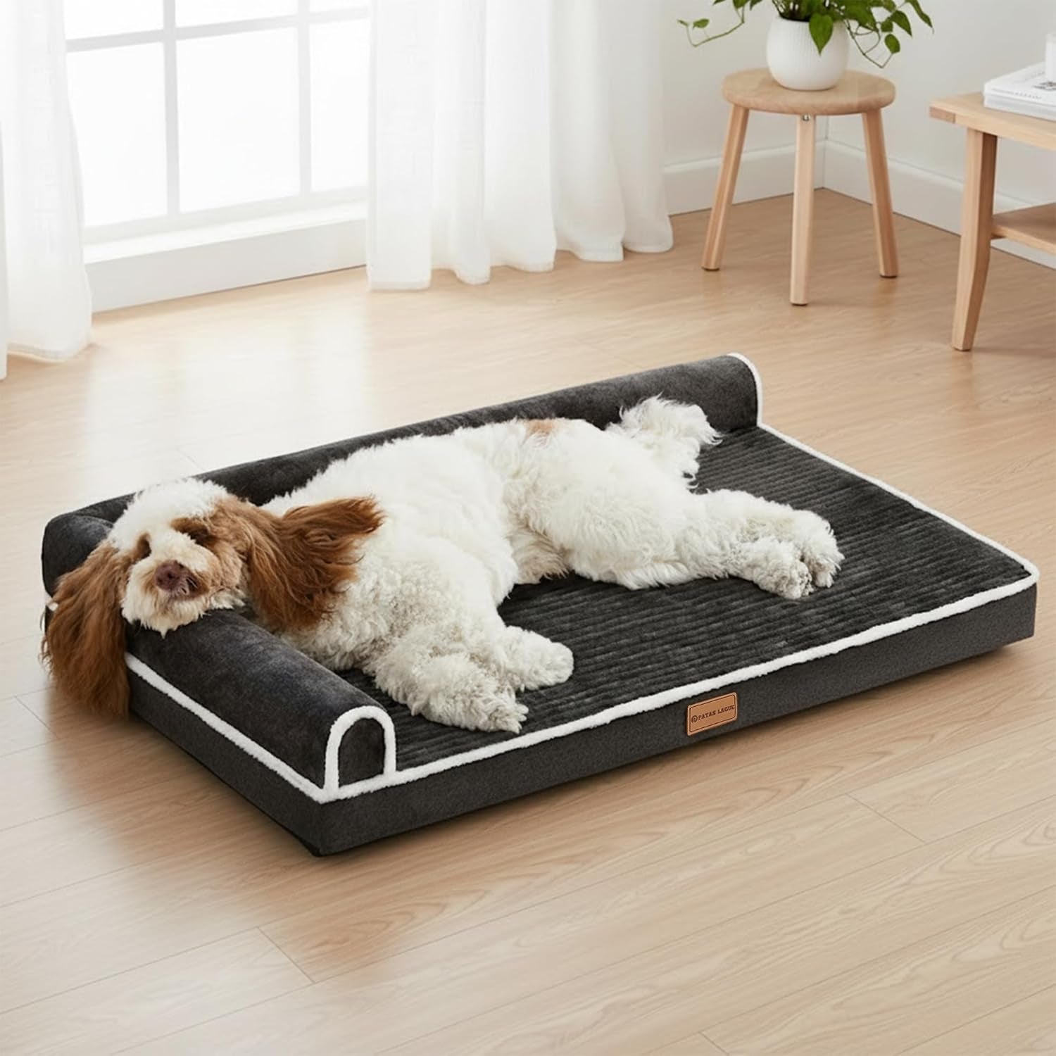patas-lague-orthopedic-dog-bed-large-sized-dog-36x24-waterproof-comfortable-l-bolster-medium-non-slip-soft-warm-pet-crate-bed-sleep-sofa-mat-with-removable-washable-cover-black