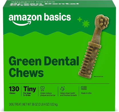 Amazon Basics Dental Dog Treats to Help Clean Teeth & Freshen Breath for Medium Dogs, Unflavored, per Pack: 36 Count, 2.25 Pounds (Previously Wag)11