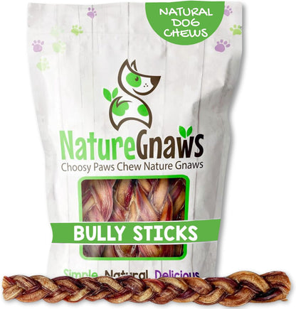 Nature Gnaws Bully Stick Springs for Dogs 7-8" (6 Count) - Long Lasting for Aggressive Chewers - Natural Curly Beef Dog Chew Bones - Rawhide Free15