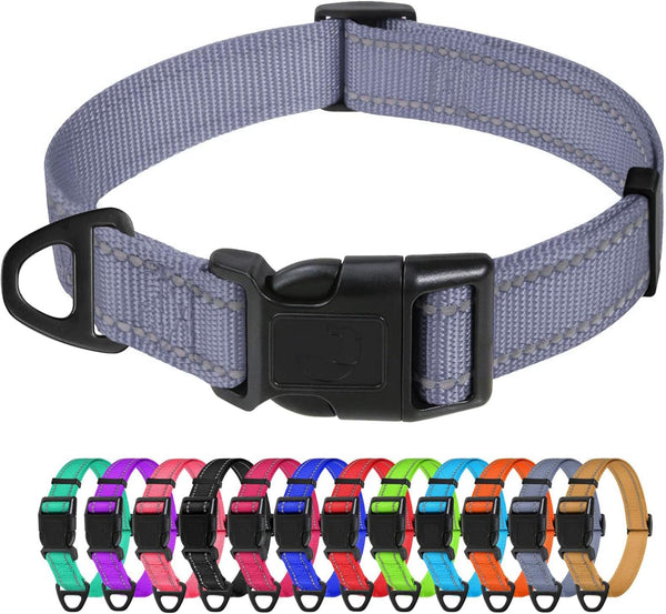 Tagme Small Dog Collar, Reflective Puppy Collar, Sky Blue, 3/8" Width | Lightweight, Nylon Collar for Puppies, Chihuahua, Yorkie & Teacup Dogs 5-15 Lbs, Reflective for Evening Walks, 12 Colors24