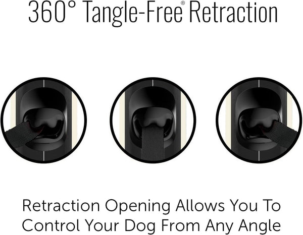 TUG Oval 360° Tangle-Free Retractable Dog Leash with Integrated Waste Bag Dispenser (Small, Cream)6