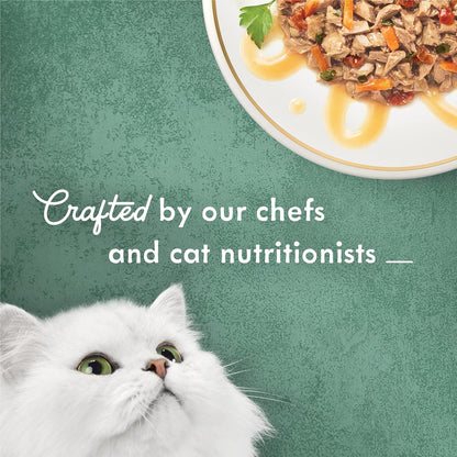 Purina Fancy Feast Wet Cat Food Medleys Wild Salmon Primavera with Tomatoes Carrots and Spinach in Silky Broth - (Pack of 24) 3 Oz. Cans5