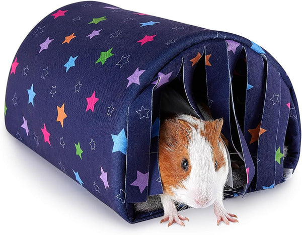 Unicorn Catcher Washable Guinea Pig Tunnel with Curtains for Small Animals | Cozy Small Pet Hideout Featuring Curtains for Privacy Ideal for Hamsters, Chinchillas and Bunnies to Rest and Play10
