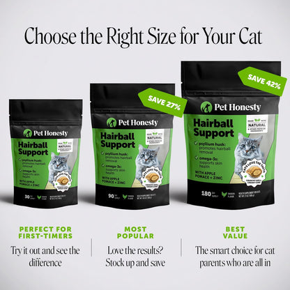 Cat Hairball Remedy Treats - Dual Texture Crunchy Creamy Hairball Treatment for Cats, Furball Relief Control Supplement with Fiber, Fish Oil for Indoor Cats Skin Coat Digestion (30-Day Supply)5