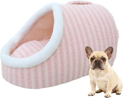 Warm Nest Dog Bed, Soft Cozy Pet Cave with Removable Cushion, Non-Slip Washable Soft Slipper Cave for Small and Medium Pets (Blue, Large)12