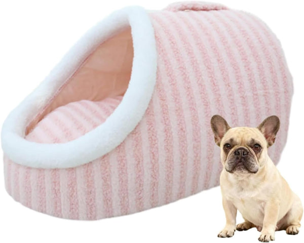 Warm Nest Dog Bed, Soft Cozy Pet Cave with Removable Cushion, Non-Slip Washable Soft Slipper Cave for Small and Medium Pets (Blue, Large)12