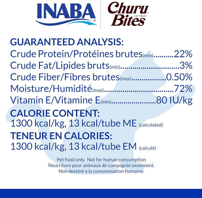 INABA Churu Bites for Cats, Soft Baked Chicken Churu Filled Cat Treats with Green Tea Extract, 0.35 Ounces Each Tube, 12 Tubes Total, 4 Flavor Variety6
