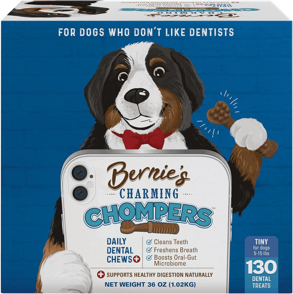 Bernie'S Charming Chompers Dog Dental Chews, Gut Support, 51-100 Lb, 24 Ct13